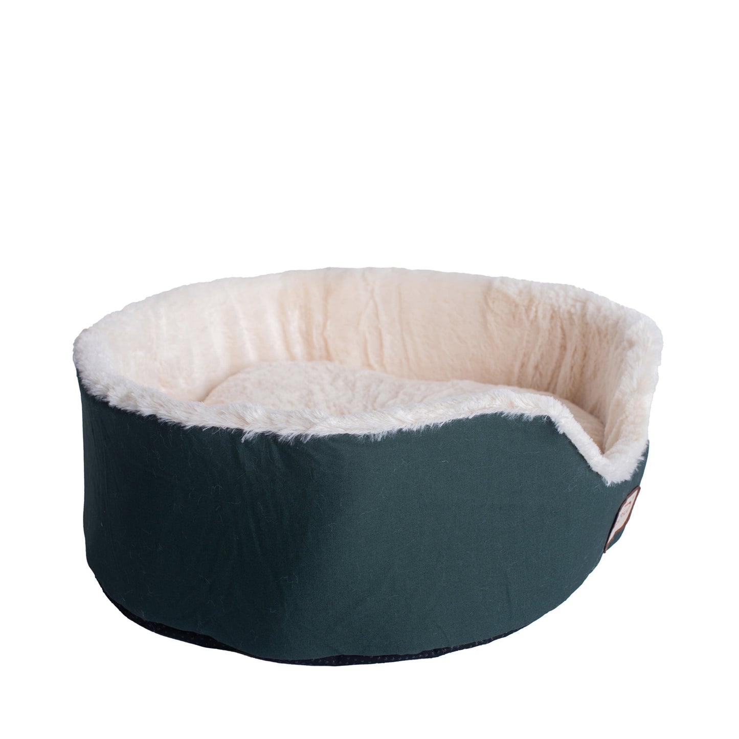 round Pet Cat Bed, Laurel Green