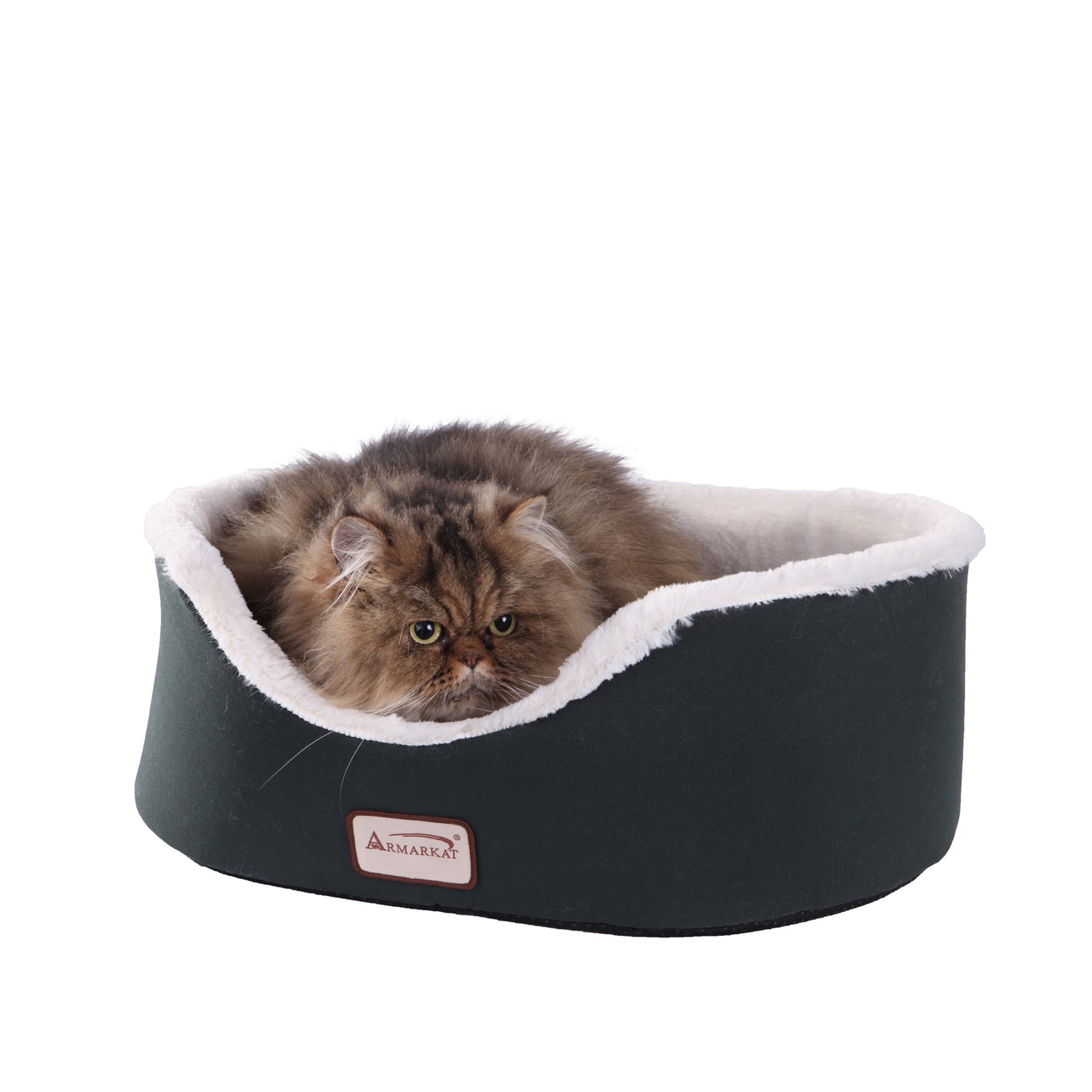 round Pet Cat Bed, Laurel Green