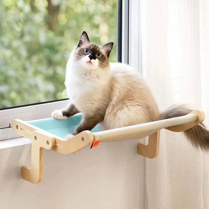 Medium Cat Sill Window Perch Lounge Mount Hammock Window Seat Bed for Indoor Cats,Blue